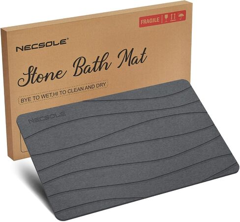 Stone Bath Mat,Diatomaceous Earth Bath Mat,Non-Slip Super Fast Stone Bath Mats for Bathroom Water Absorbent Quick Stone Dish Drying Mat,Stone Mat Bathroom Rugs,Pets Mat Easy to Clean in Saudi Arabia