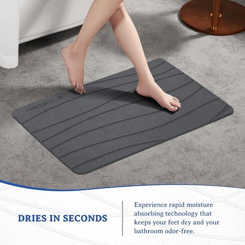 Stone Bath Mat,Diatomaceous Earth Bath Mat,Non-Slip Super Fast Stone Bath Mats for Bathroom Water Absorbent Quick Stone Dish Drying Mat,Stone Mat Bathroom Rugs,Pets Mat Easy to Clean in Saudi Arabia