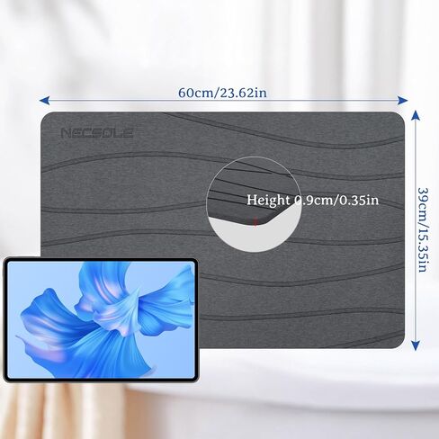 Stone Bath Mat,Diatomaceous Earth Bath Mat,Non-Slip Super Fast Stone Bath Mats for Bathroom Water Absorbent Quick Stone Dish Drying Mat,Stone Mat Bathroom Rugs,Pets Mat Easy to Clean in Saudi Arabia