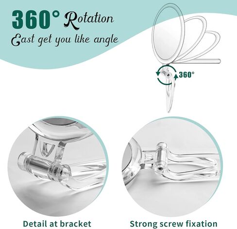 Hand Mirror, 1X/20X Magnifying Handheld Mirror, Portable Travel Folding Hand Held Mirror,Double Sided Makeup Mirror for Girl in Kuwait