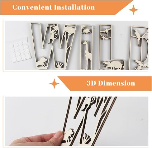 Where The Wild Ones Play Sign Wooden Large Playroom Nursery Wall Decor | Unfinished DIY Wood Wall Art Decoration for Boys Girls Toy Room Nursery Toddler Room Bedroom Jungle Theme Word Cutout Sign in Saudi Arabia