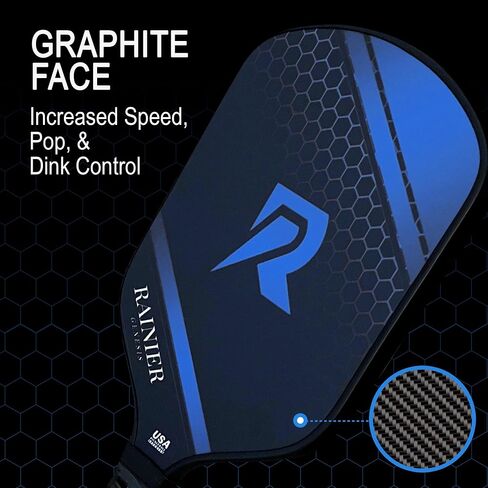 16MM Graphite Carbon Fiber Pickleball Paddle | Best Pickleball Paddles 2023 | USA Pickleball Approved in Saudi Arabia