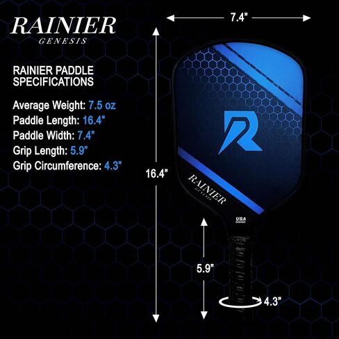 16MM Graphite Carbon Fiber Pickleball Paddle | Best Pickleball Paddles 2023 | USA Pickleball Approved in Saudi Arabia