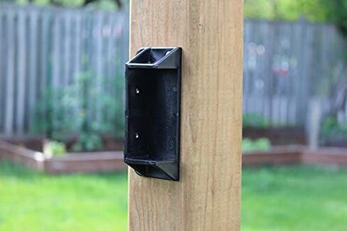 FENCE & DECK RITE Privacy Fence or Wall Brackets, fits Standard 2X 4 railings (Actual 1 ½" x 3 ½") Reinforced Black Polypropylene. 48 pcs in Saudi Arabia