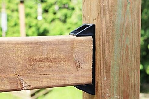 FENCE & DECK RITE Privacy Fence or Wall Brackets, fits Standard 2X 4 railings (Actual 1 ½" x 3 ½") Reinforced Black Polypropylene. 48 pcs in Saudi Arabia