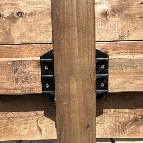 FENCE & DECK RITE Privacy Fence or Wall Brackets, fits Standard 2X 4 railings (Actual 1 ½" x 3 ½") Reinforced Black Polypropylene. 48 pcs in Saudi Arabia