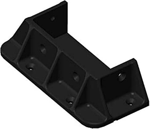 FENCE & DECK RITE Privacy Fence or Wall Brackets, fits Standard 2X 4 railings (Actual 1 ½" x 3 ½") Reinforced Black Polypropylene. 48 pcs in Saudi Arabia