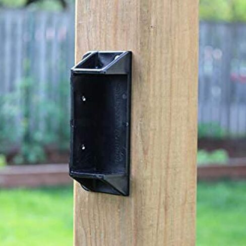 FENCE & DECK RITE Privacy Fence or Wall Brackets, fits Standard 2X 4 railings (Actual 1 ½" x 3 ½") Reinforced Black Polypropylene. 48 pcs in Saudi Arabia