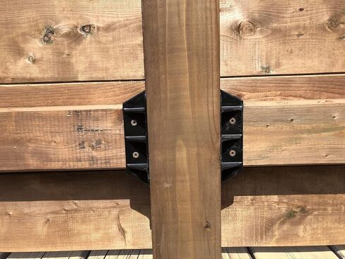 FENCE & DECK RITE Privacy Fence or Wall Brackets, fits Standard 2X 4 railings (Actual 1 ½" x 3 ½") Reinforced Black Polypropylene. 48 pcs in Saudi Arabia
