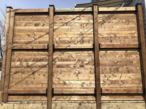 FENCE & DECK RITE Privacy Fence or Wall Brackets, fits Standard 2X 4 railings (Actual 1 ½" x 3 ½") Reinforced Black Polypropylene. 48 pcs in Saudi Arabia