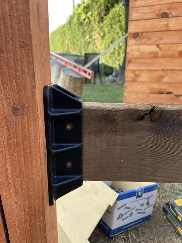 FENCE & DECK RITE Privacy Fence or Wall Brackets, fits Standard 2X 4 railings (Actual 1 ½" x 3 ½") Reinforced Black Polypropylene. 48 pcs in Saudi Arabia