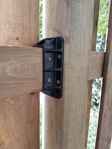 FENCE & DECK RITE Privacy Fence or Wall Brackets, fits Standard 2X 4 railings (Actual 1 ½" x 3 ½") Reinforced Black Polypropylene. 48 pcs in Saudi Arabia