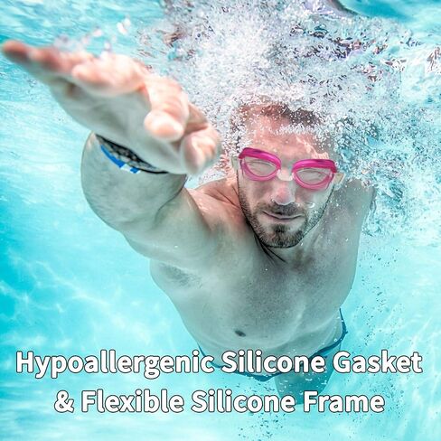 Water Gear No-Leak Anti-Fog Goggles - Adjustable Split Headband - UV Protection Wide Angle Lens in Saudi Arabia
