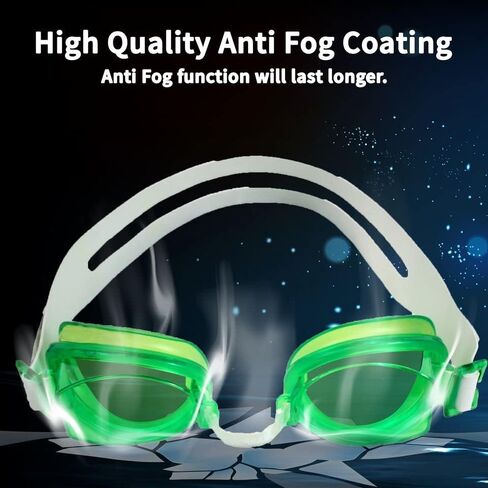 Water Gear No-Leak Anti-Fog Goggles - Adjustable Split Headband - UV Protection Wide Angle Lens in Saudi Arabia