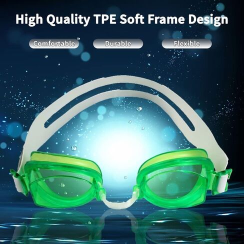 Water Gear No-Leak Anti-Fog Goggles - Adjustable Split Headband - UV Protection Wide Angle Lens in Saudi Arabia