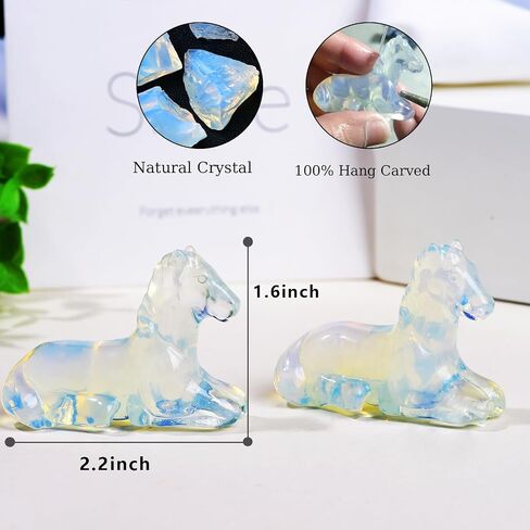 2.2 Inch Flame Stone Horse Crystal Figurines,Hand-Carved Healing Crystals Decor, Horse Statues Stone Energy Gemstones,in Bedroom Office Meditation Horse Memorial Gifts for Girls and Women in Saudi Arabia