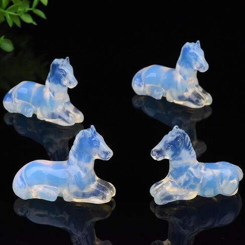 2.2 Inch Flame Stone Horse Crystal Figurines,Hand-Carved Healing Crystals Decor, Horse Statues Stone Energy Gemstones,in Bedroom Office Meditation Horse Memorial Gifts for Girls and Women in Saudi Arabia