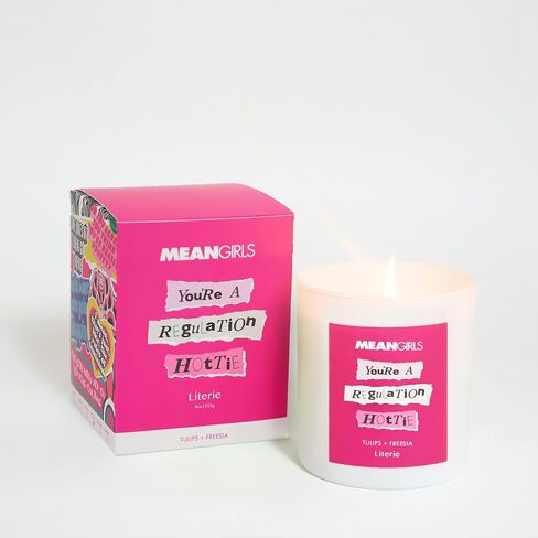 Mean Girls Inspired Scented Candle: On Wednesdays We Wear Pink - Toasted Strawberry Strudel Scented, 9oz, 50 Hour Burn, Vegan Soy & Coconut Blend Candle for Home Decor, Gift for Women & Men in Saudi Arabia