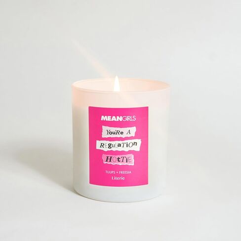 Mean Girls Inspired Scented Candle: On Wednesdays We Wear Pink - Toasted Strawberry Strudel Scented, 9oz, 50 Hour Burn, Vegan Soy & Coconut Blend Candle for Home Decor, Gift for Women & Men in Saudi Arabia