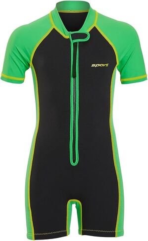 Sporti Kids Full Wetsuits Boys Girls - Neoprene Thermal Swimsuits for Swim Practice - Short Sleeve Thermal Swimsuit in Saudi Arabia
