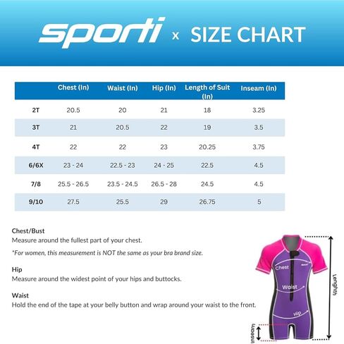 Sporti Kids Full Wetsuits Boys Girls - Neoprene Thermal Swimsuits for Swim Practice - Short Sleeve Thermal Swimsuit in Saudi Arabia