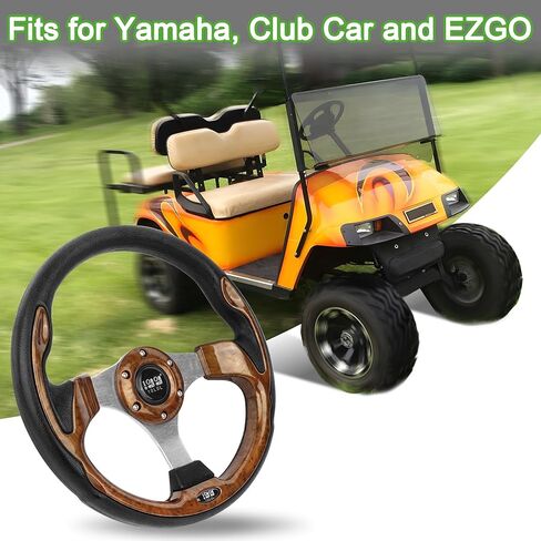 10L0L Universal 12.5 inch Golf Cart Steering Wheel for Yamaha G29 Drive, EZGO TXT RXV, Club Car DS Precedent and others in Kuwait
