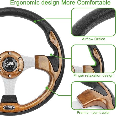 10L0L Universal 12.5 inch Golf Cart Steering Wheel for Yamaha G29 Drive, EZGO TXT RXV, Club Car DS Precedent and others in Kuwait