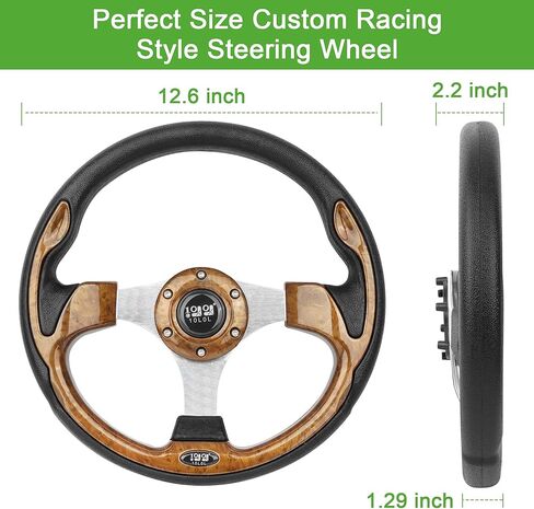 10L0L Universal 12.5 inch Golf Cart Steering Wheel for Yamaha G29 Drive, EZGO TXT RXV, Club Car DS Precedent and others in Kuwait