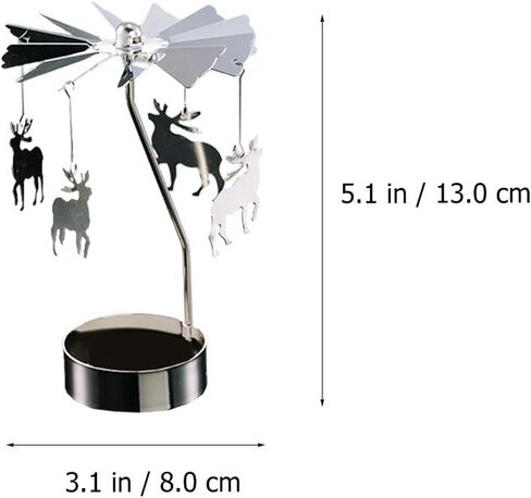 مينكيسي 3 قطع حامل شموع دوارة لعيد الميلاد شمعة دوارة لشجرة عيد الميلاد الرنة ندفة الثلج حامل شموع دوارة لحفلات الزفاف وحفلات أعياد الميلاد وديكورات طاولات الشتاء in Kuwait