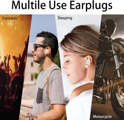 Sleeping Ear Plugs for Noise Reduction, Soft Silicone Earplugs for Sleeping, Comfortable and Effective for Deep Sleep, Noise Sensitivity - 6 Ear Tips in S/M/L – 28dB (White) in Saudi Arabia