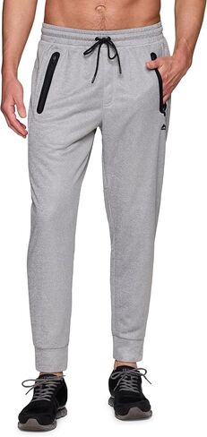 RBX Workout Joggers for Men, Lightweight French Terry Quick Drying X-Dri Sweatpants with Zipper Pockets for Gym, Loungewear in Saudi Arabia