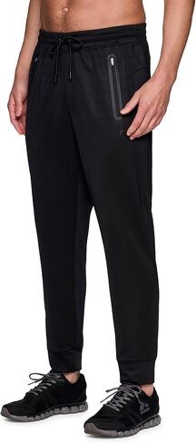 RBX Workout Joggers for Men, Lightweight French Terry Quick Drying X-Dri Sweatpants with Zipper Pockets for Gym, Loungewear in Saudi Arabia