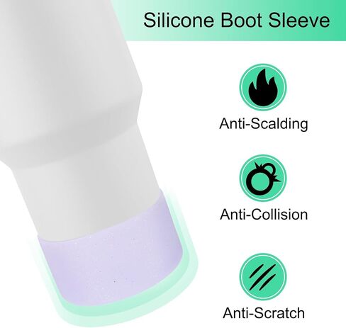 uxcell Silicone Boot Sleeve for Water Bottles Bottom Diameter of Silicone Water Bottle Bottom Sleeve for Tumbler, Non-Slip Protector Sleeve Cover Boot in Saudi Arabia