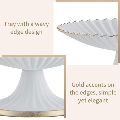 Sziqiqi Candle Plates for Wedding Centerpieces - Pillar Candle Holder Set of 2 for Decorative White Candle Trays for Tealights Scented Candle Jar in Saudi Arabia