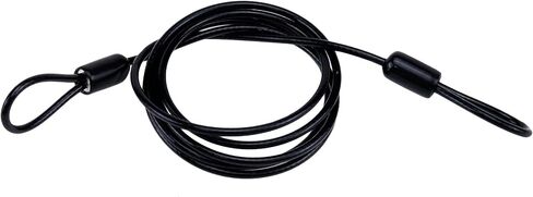 Antrader 2 Pack Outdoor Travel Security Cable Lock,100CM/3.28ft 3mm Safety Cable Wire Double Loop,Black+Silver in Saudi Arabia