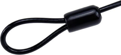 Antrader 2 Pack Outdoor Travel Security Cable Lock,100CM/3.28ft 3mm Safety Cable Wire Double Loop,Black+Silver in Saudi Arabia