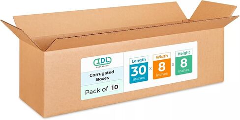 DL Packaging Long Corrugated Moving Boxes 30"L x 8"W x 8"H (Pack of 5) - Excellent Choice of Sturdy Packing Boxes for USPS, UPS, FedEx Shipping - Easy-to-Recycle Cardboard Boxes for Packaging in Saudi Arabia