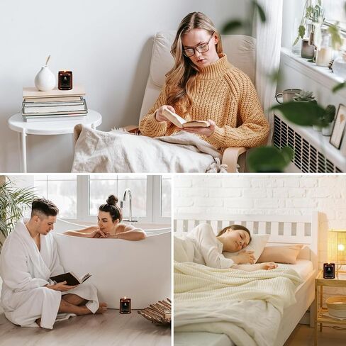 شموع معطرة عنبر الباتشولي للرجال - شمعة عطرية - شموع رجالية للمنزل - شمعة رجالية - شموع شمع الصويا طويلة الاشتعال، برطمان كهرمان in Saudi Arabia