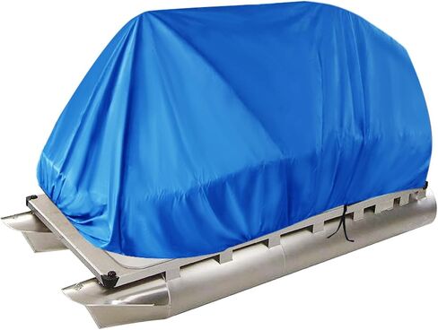 Boat Cover Dark Blue 21-24FT PEVA Heavy Duty Rain Snow Dust Resistant Protection, Fishing Boat, Runabout, Bass Boat, Waterproof Trailerable Heavy Duty Pontoon Beam Width 102, N-F8-010671-S in Saudi Arabia