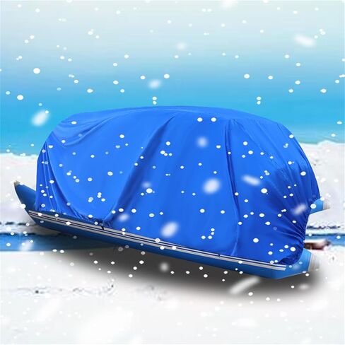 Boat Cover Dark Blue 21-24FT PEVA Heavy Duty Rain Snow Dust Resistant Protection, Fishing Boat, Runabout, Bass Boat, Waterproof Trailerable Heavy Duty Pontoon Beam Width 102, N-F8-010671-S in Saudi Arabia