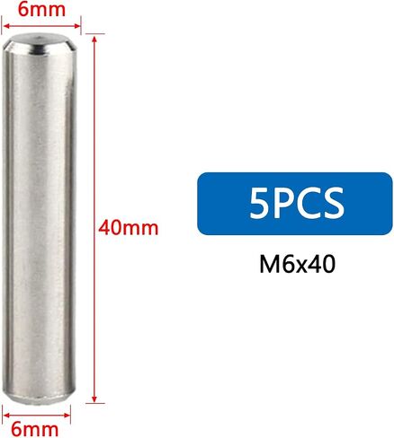 5 قطعة M6x40mm وتد دبابيس 304 الفولاذ المقاوم للصدأ أسطواني دبوس أوتاد دعم الرفوف ربط العناصر GB119 ثابت دبوس رمح in Saudi Arabia