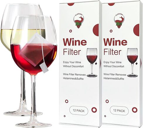 Wine Filters Wine Wand, the Wand Wine Purifier, Remove Histamines and Sulfite,the Wand Wine Filter,Prevent Wine Sensitivities(Pack of 12) in Saudi Arabia