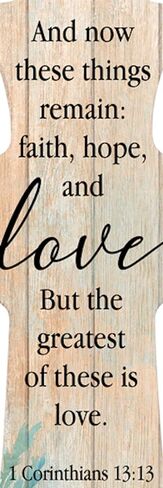 The Bridge Collection 10.5" 'The Greatest Is Love' Wall Cross - Hanging Cross for Wedding Gift - Christian Gift for Weddings - 1 Corinthians 13:13 in Saudi Arabia