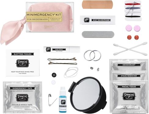 Pinch Provisions Velvet Minimergency Kit for Bridesmaids, includes 21 Emergency Wedding Day Must-Have Essentials, Perfect Bridal Shower and Bridesmaids Proposal Gift in Saudi Arabia