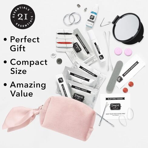 Pinch Provisions Velvet Minimergency Kit for Bridesmaids, includes 21 Emergency Wedding Day Must-Have Essentials, Perfect Bridal Shower and Bridesmaids Proposal Gift in Saudi Arabia