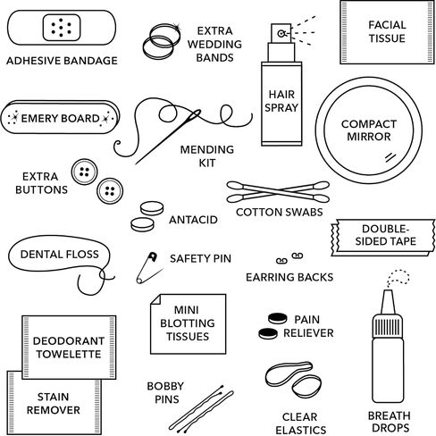 Pinch Provisions Velvet Minimergency Kit for Bridesmaids, includes 21 Emergency Wedding Day Must-Have Essentials, Perfect Bridal Shower and Bridesmaids Proposal Gift in Saudi Arabia