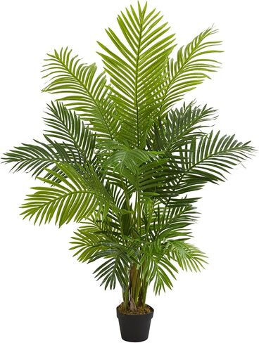 Nearly Natural 5’ Hawaii Palm Tree Artificial Plant, 6" D x10 W x5 Ft, Green in Saudi Arabia