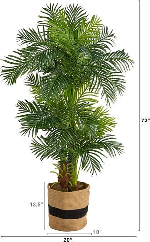 Nearly Natural 6ft. Hawaii Artificial Palm Tree in Handmade Natural Cotton Planter in Saudi Arabia