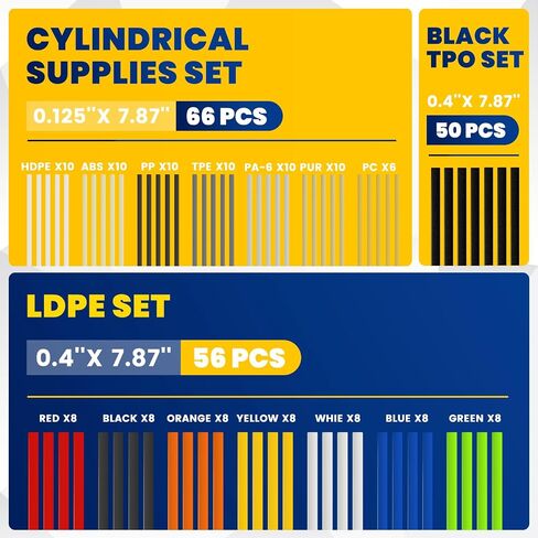 Allturn 182PK Plastic Welding Rods For Repairing Plastic Bumpers,Kayaks,And Other Plastic Products. in Saudi Arabia