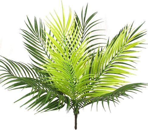 Artificial Palm Tree 1Pack, Fake Plants Plastic Greenery Tropical Shrubs Faux Leaves for Home Indoor Outdoor Decor Garden DIY Basket Planter Filler Wedding Party Decoration Ornaments in Saudi Arabia